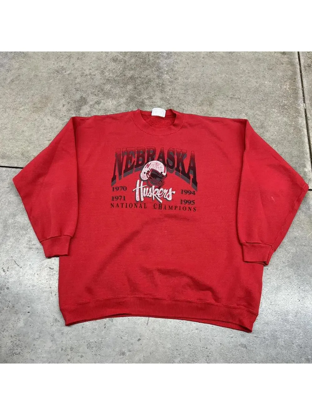 vintage university of nebraska huskers collegiate made in usa champions crewneck